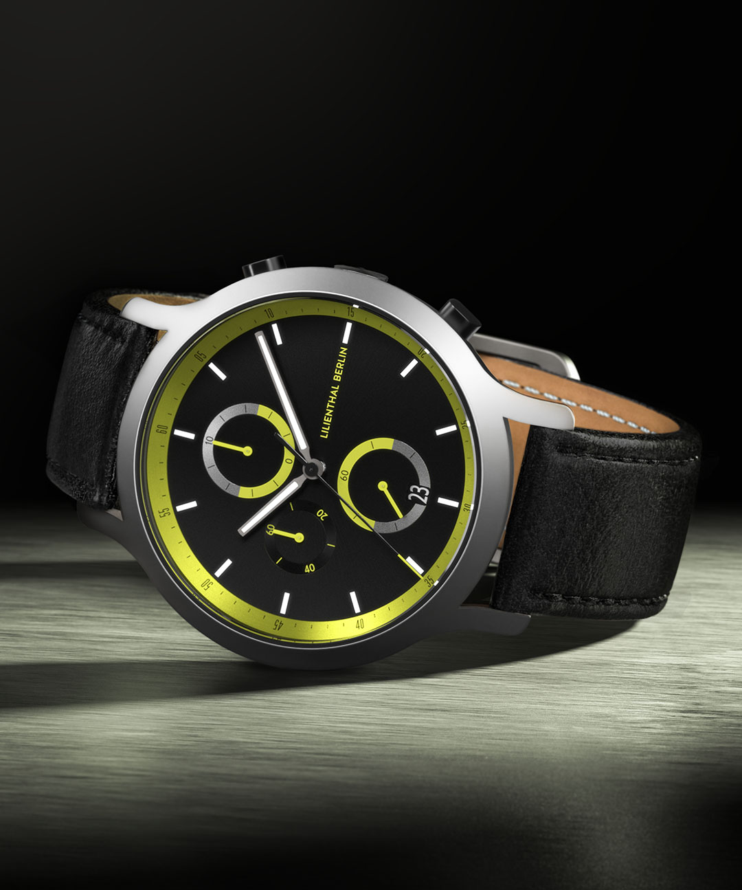 Chronograph Remix II - Leder Schwarz