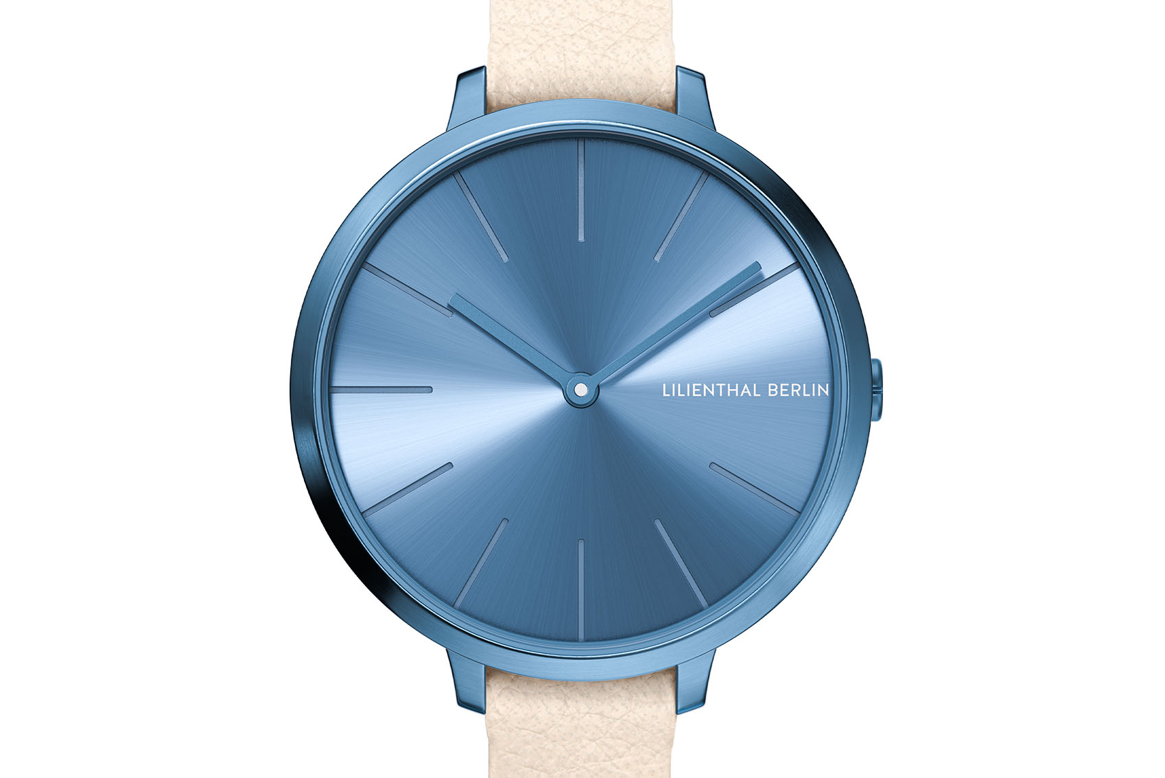 Rosalux Sky Blue - Leder Perlweiß