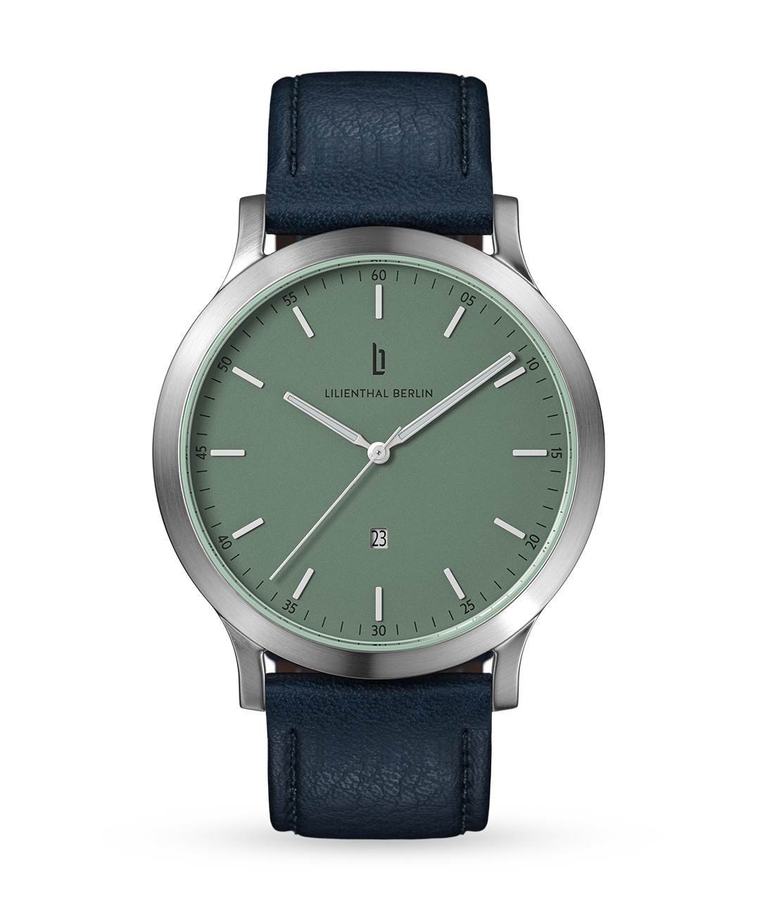 Huxley Silver Sage Green - Leder Dunkelblau