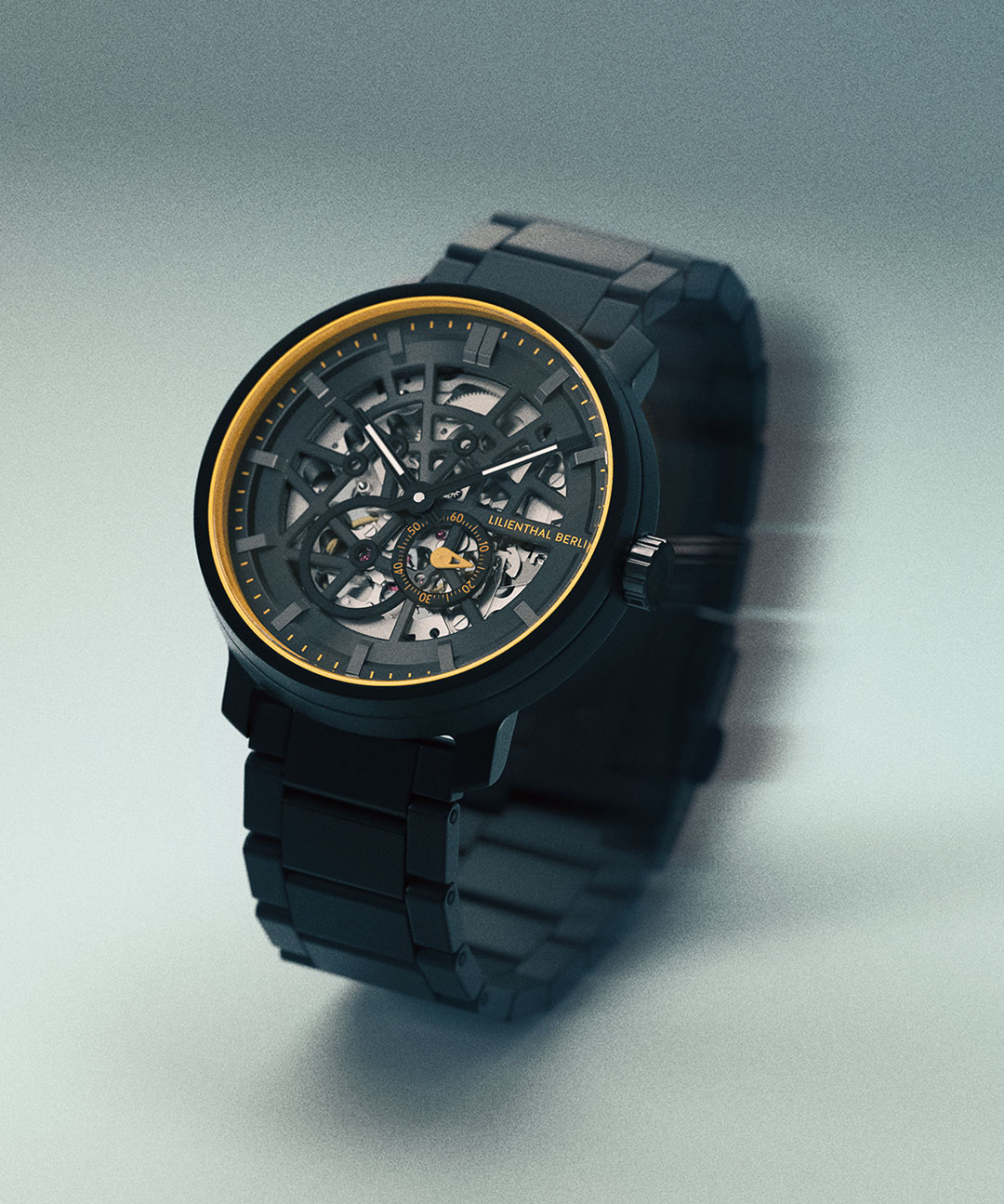 Neolux Skeleton Black Orange - Edelstahl Schwarz