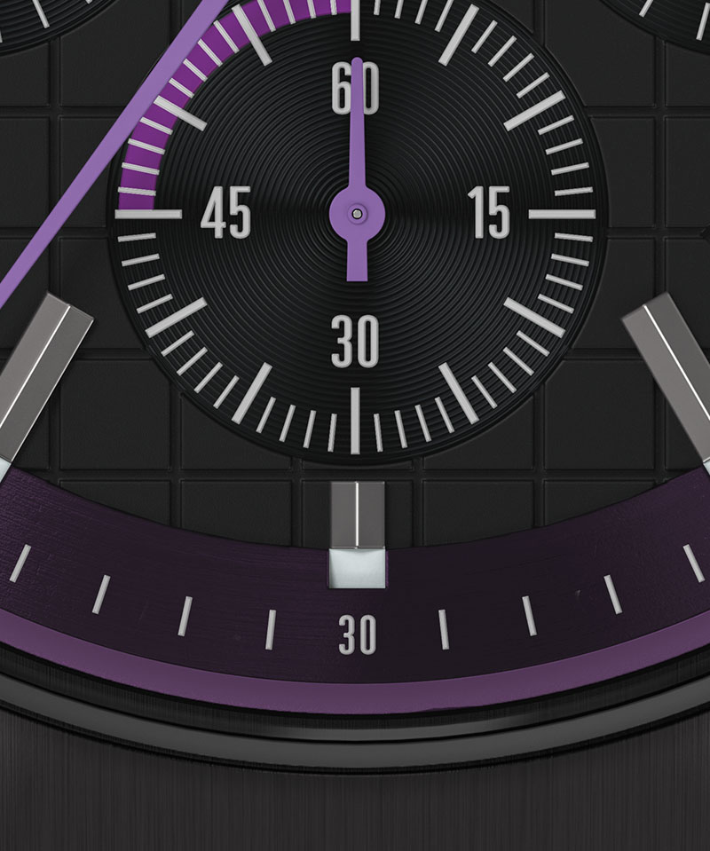 Octachrono Dark Silver Purple - Ocean Plastic Schw