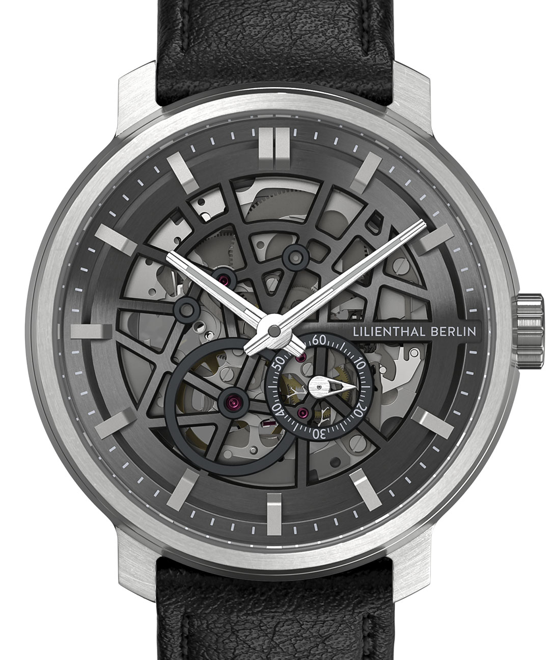 Neolux Skeleton Silver Grey - skóra czarny