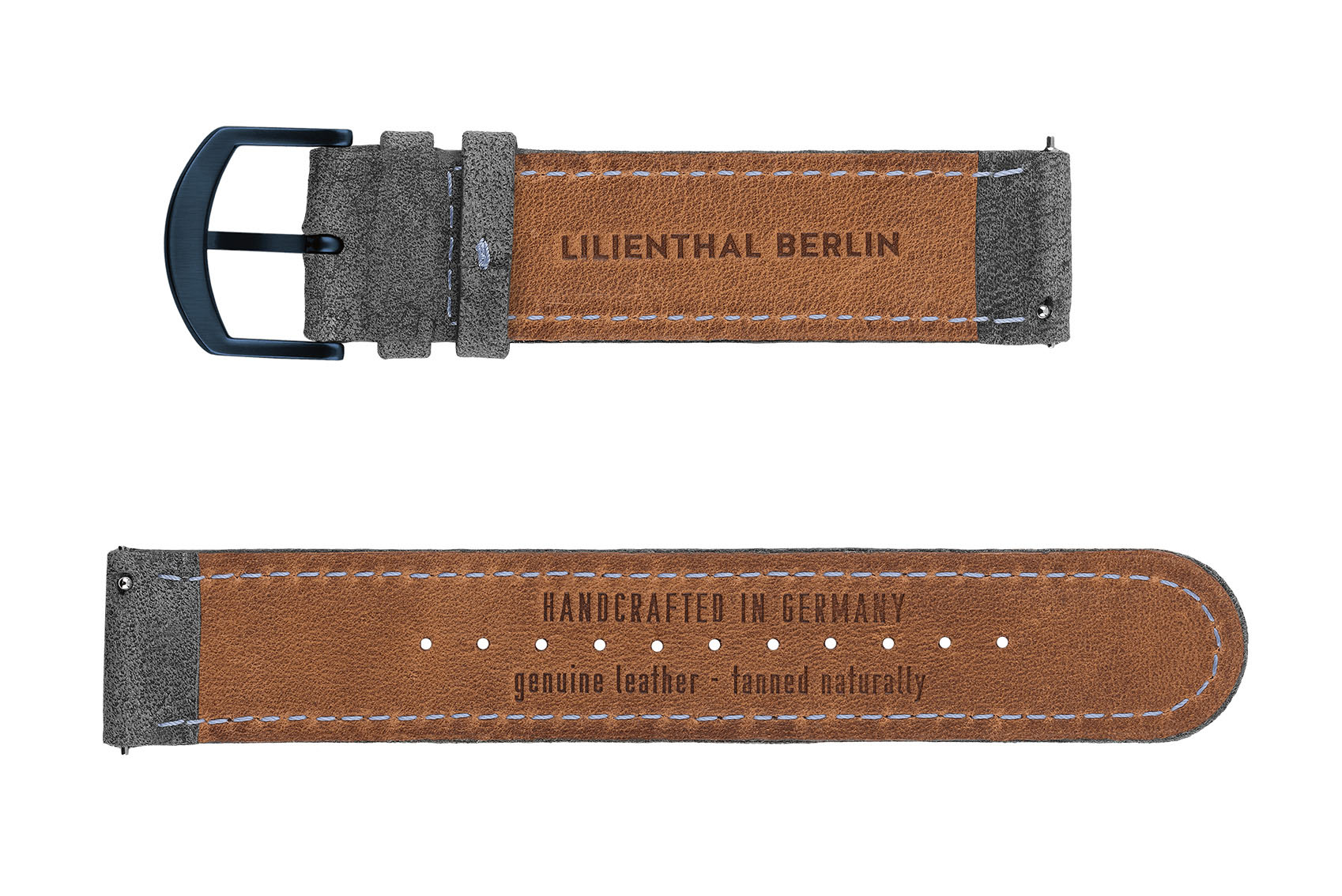 skóra bransoletka szary