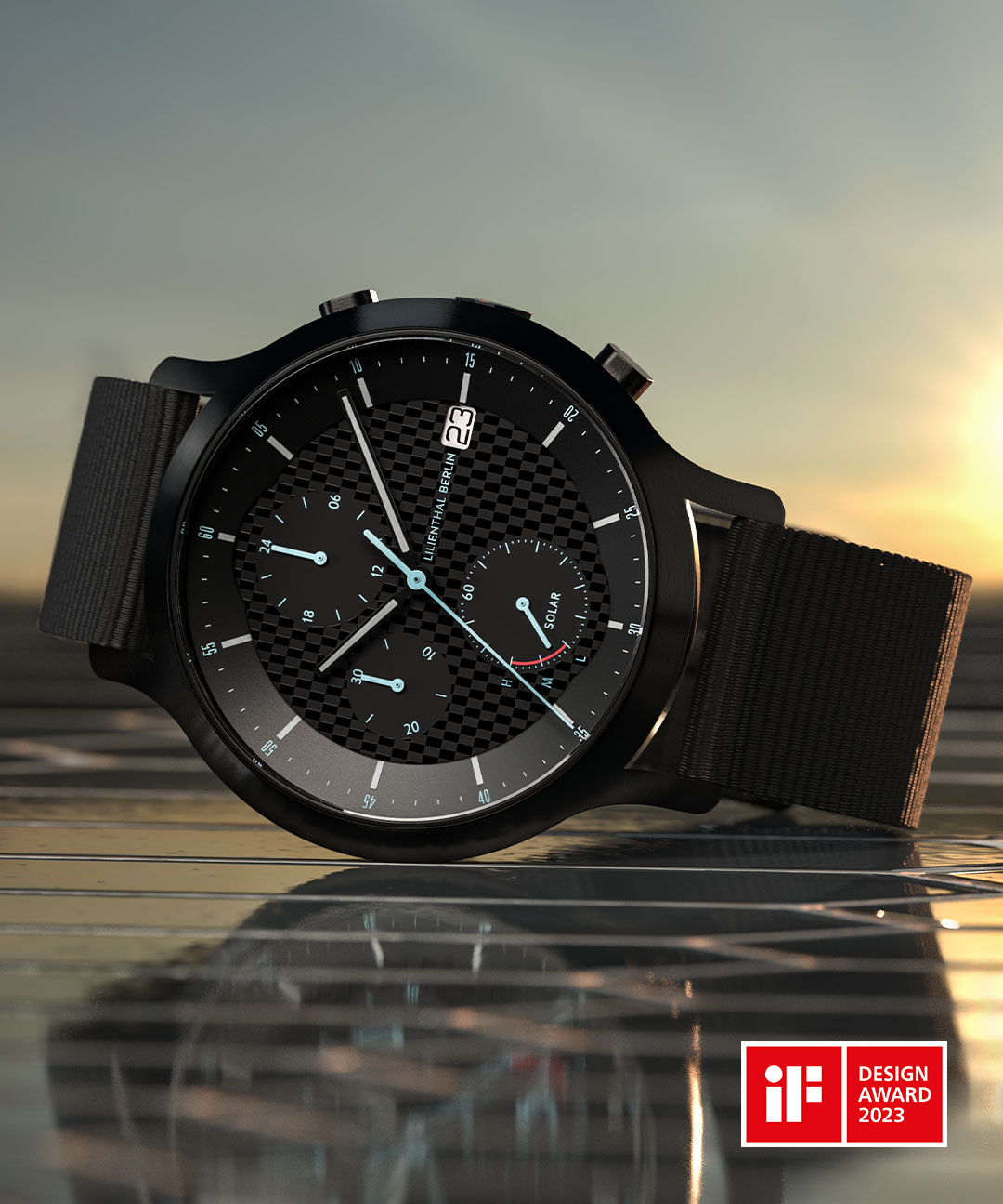 Chronograph Solar I - Recycled PET Schwarz