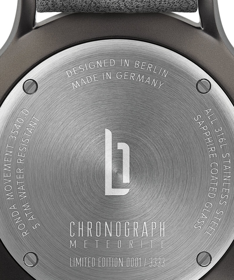Chronograph Limited Edition Meteorite leather gr Lilienthal Berlin