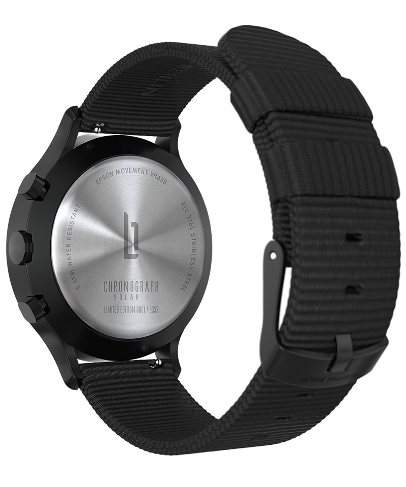 Chronograph Solar I - Recycled PET Schwarz