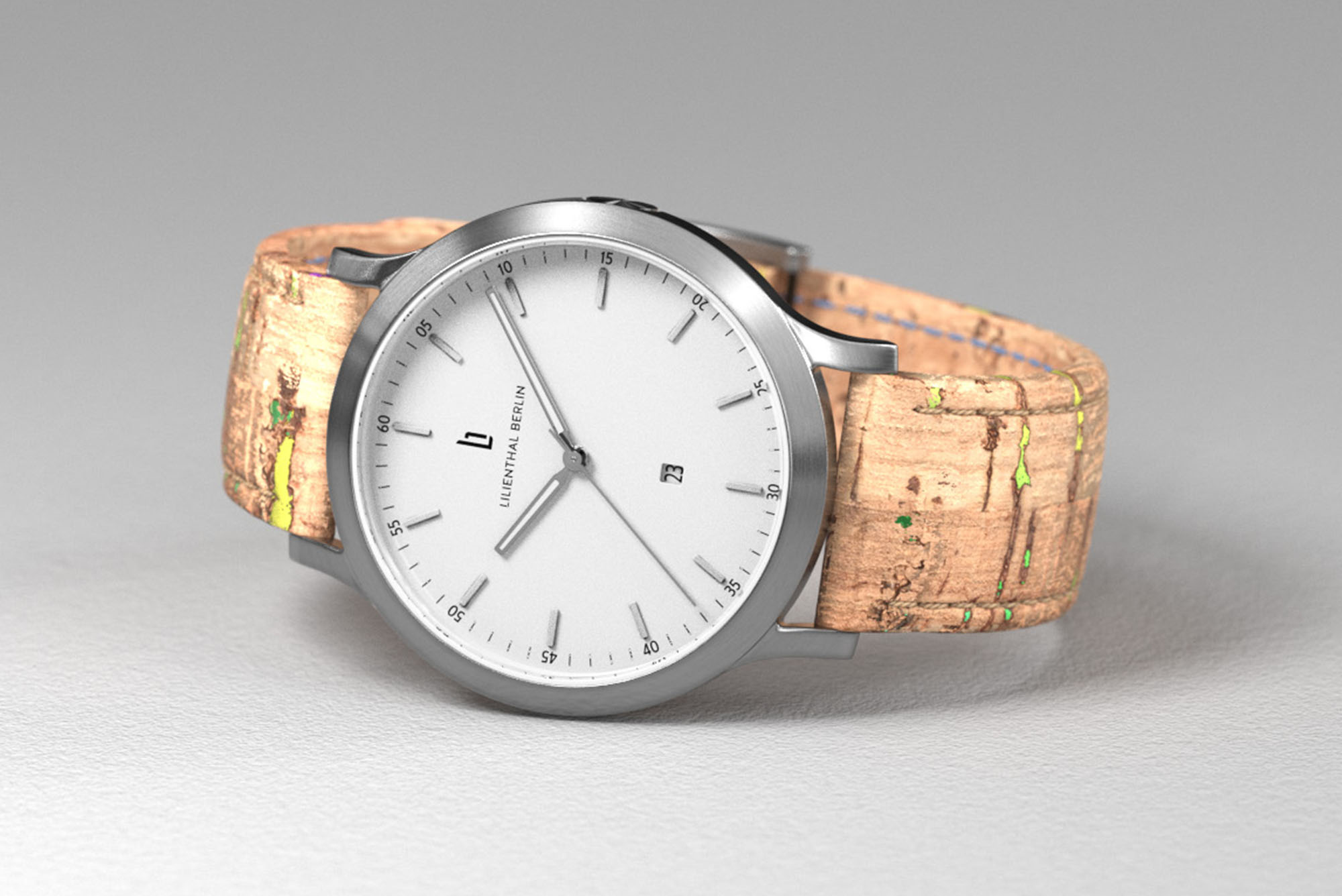 Huxley Silver White - Kork Hellbraun Bunt