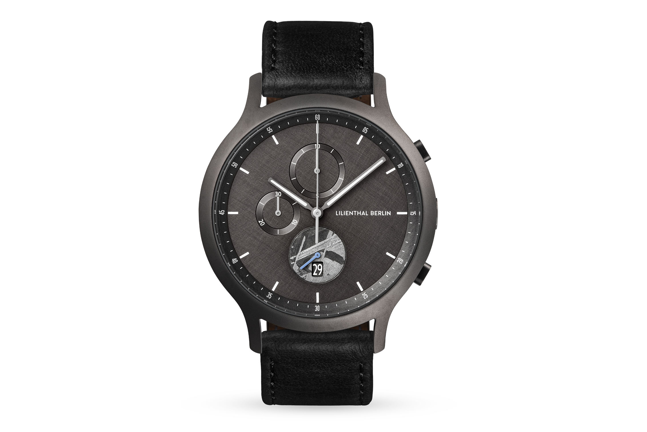 Chronograph Meteorite I - Leder Schwarz