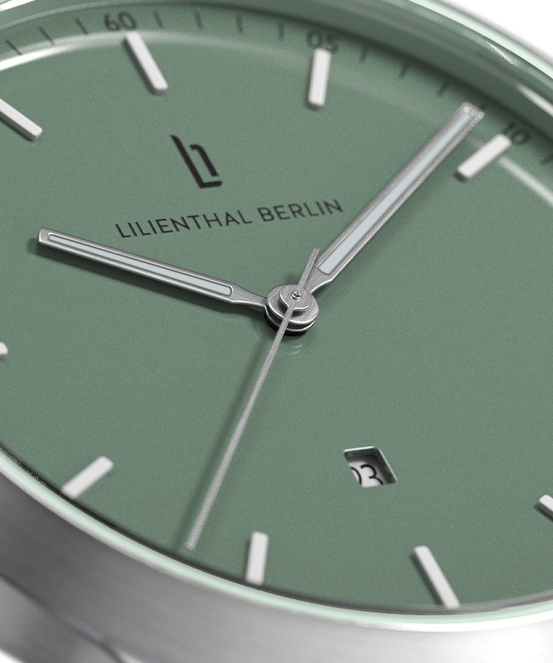 Huxley Silver Sage Green - Leder Dunkelblau