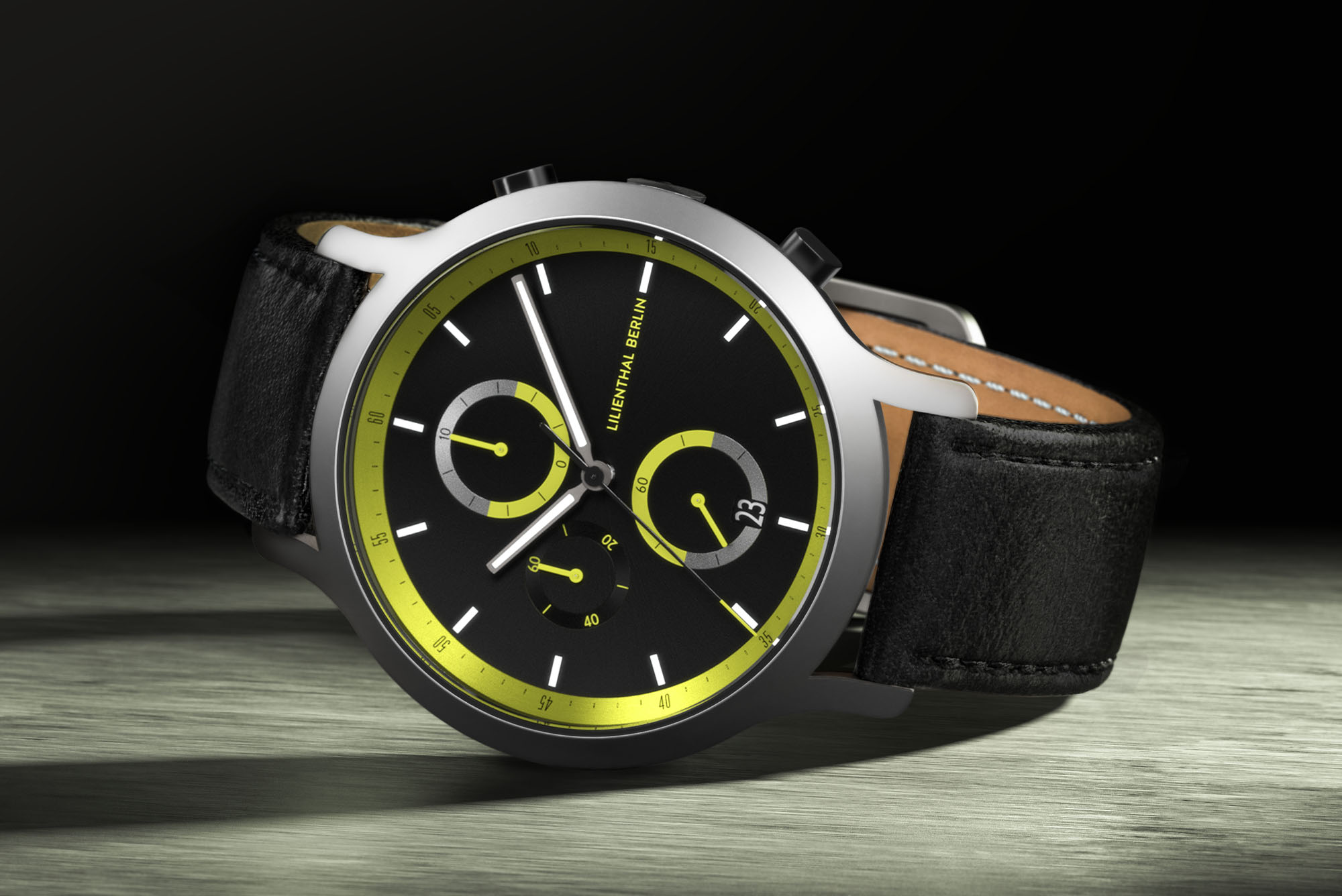 Chronograph Remix II - Leder Schwarz