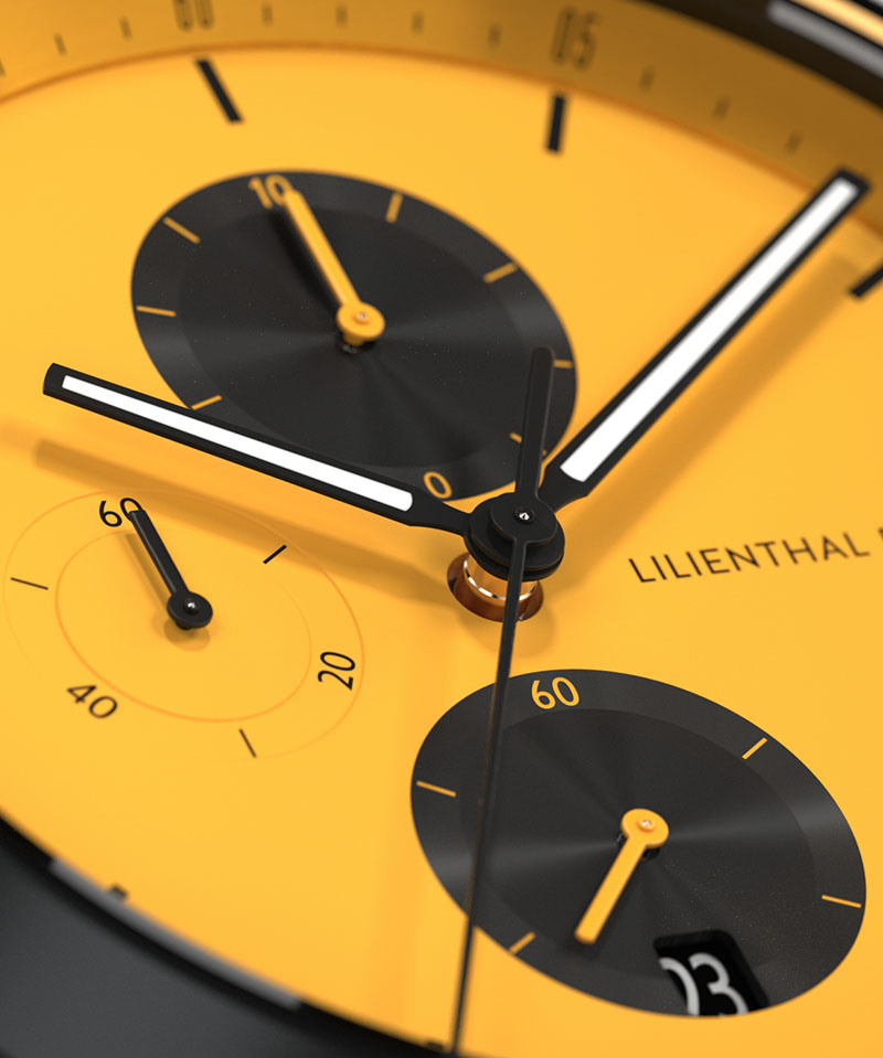 Chronograph Line 2 - Edelstahl Schwarz