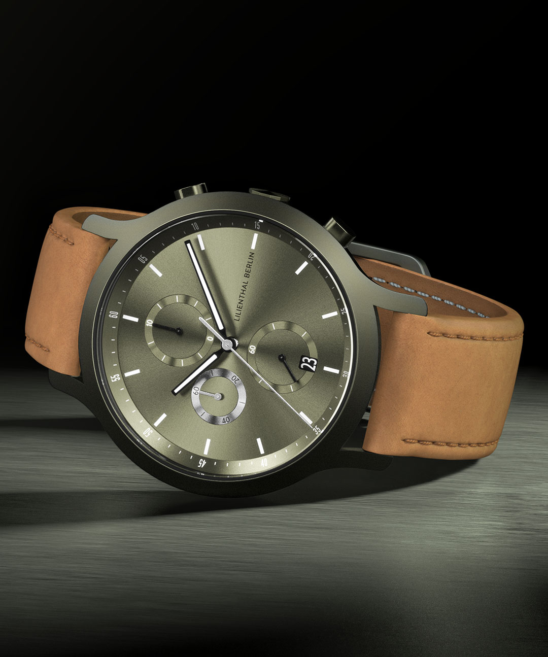 Chronograph Terra - Leder Hellbraun
