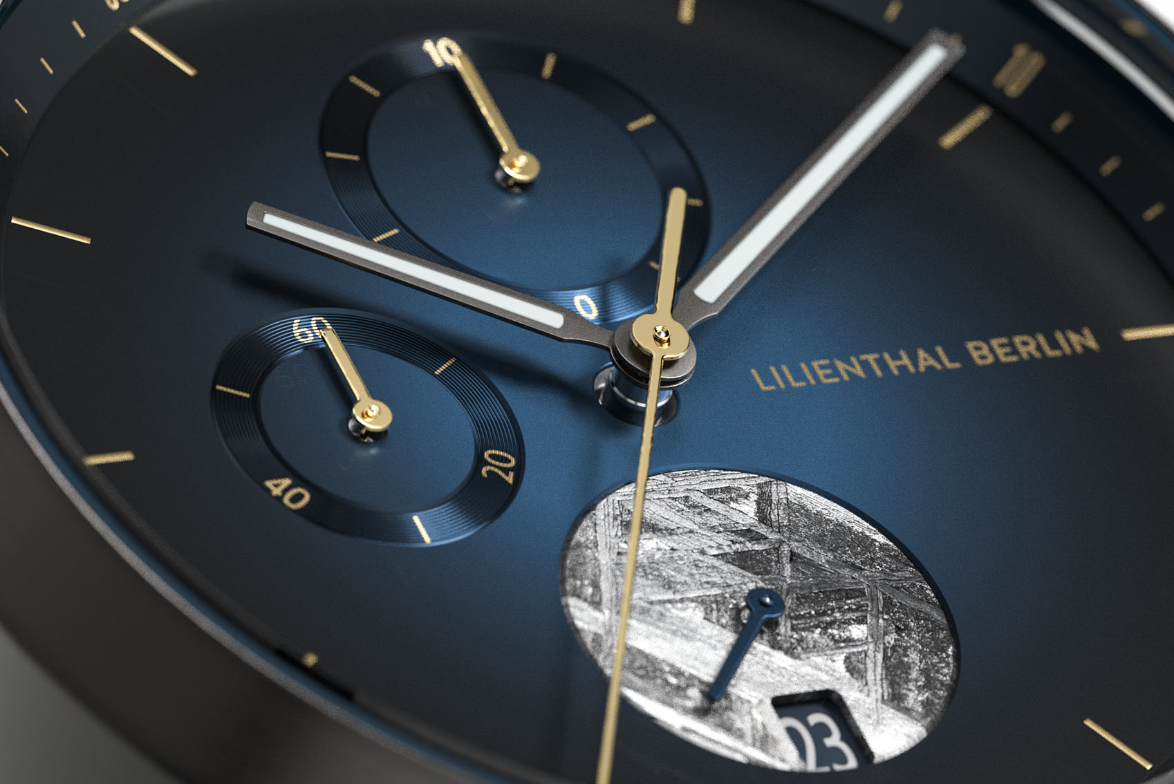 Chronograph Midnight Gold - Mesh Anthrazit