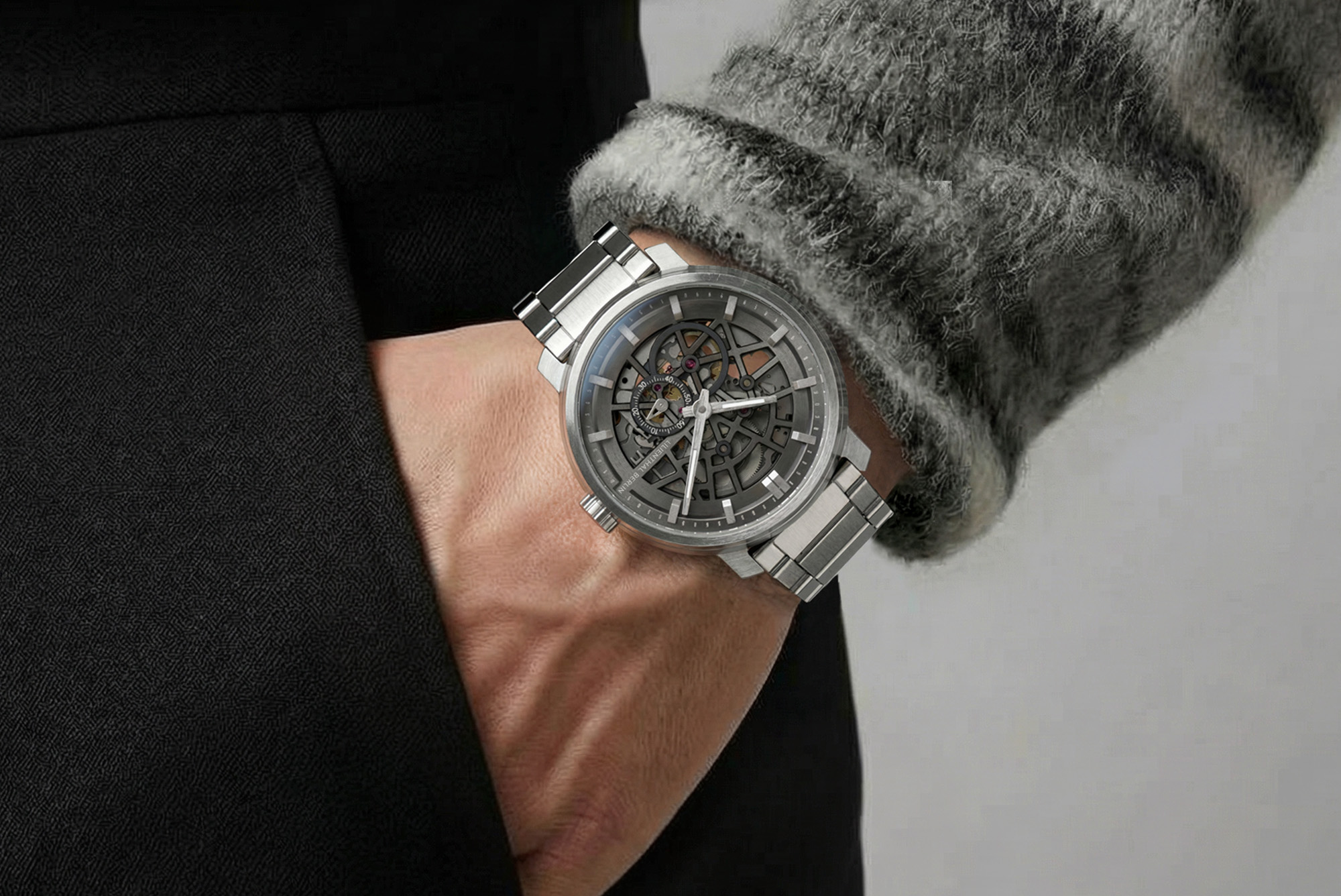 Neolux Skeleton Silver Grey - Edelstahl Silber