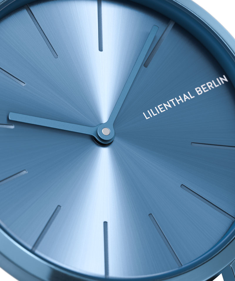 Rosalux Sky Blue - Leder Perlweiß