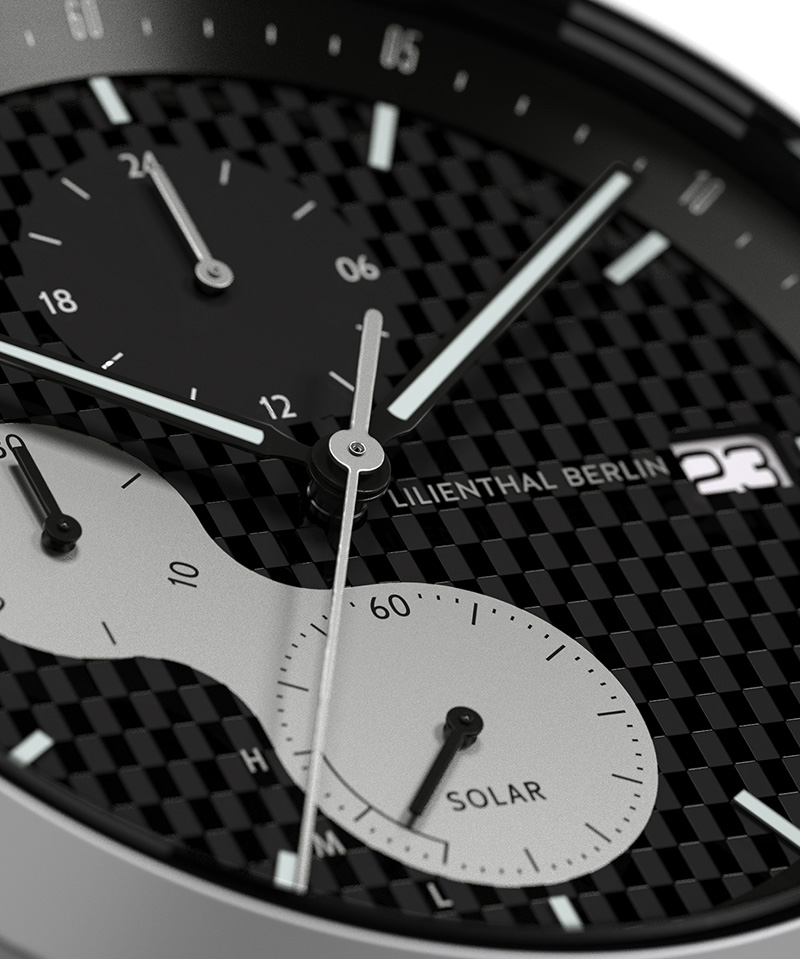 Chronograph Solar III - Edelstahl Silber
