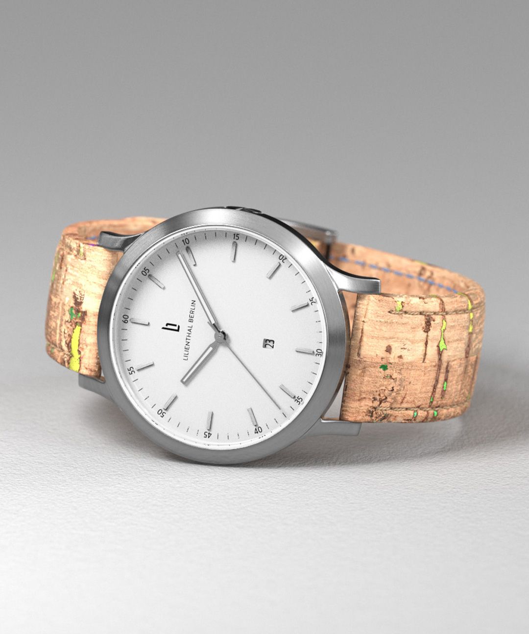 Huxley Silver White - Kork Hellbraun Bunt