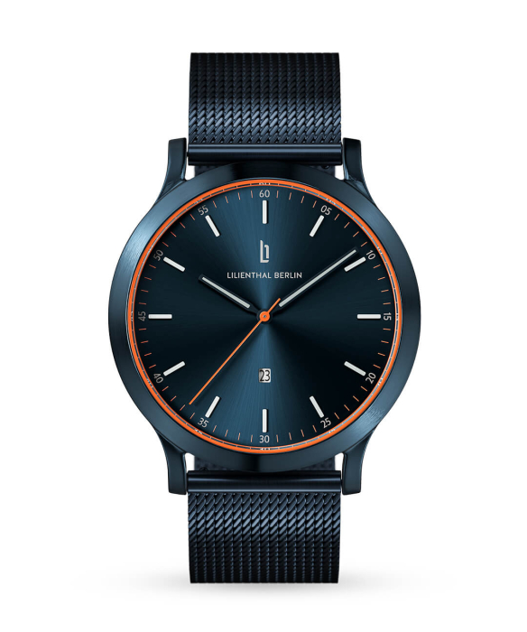 Huxley Blue Orange Mesh Blauw Alle horloges Horloges Lilienthal