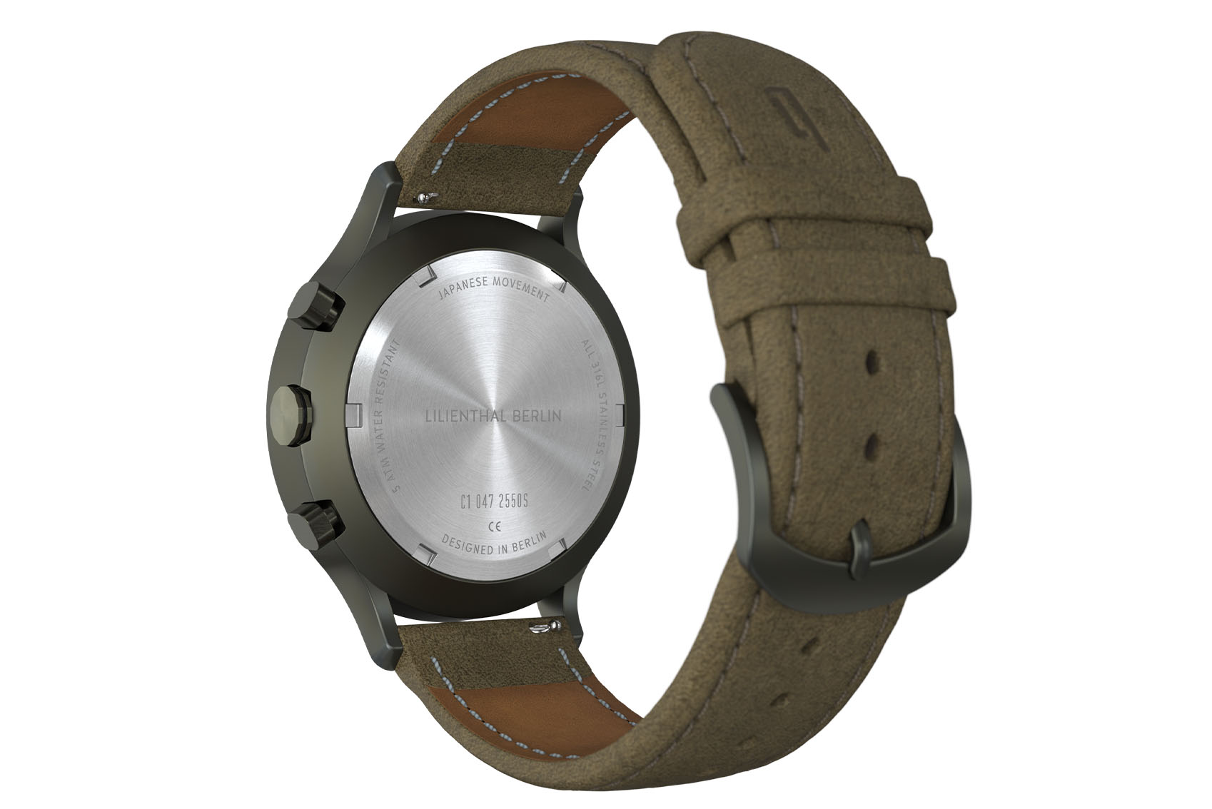 Chronograph Terra - Leder Khaki