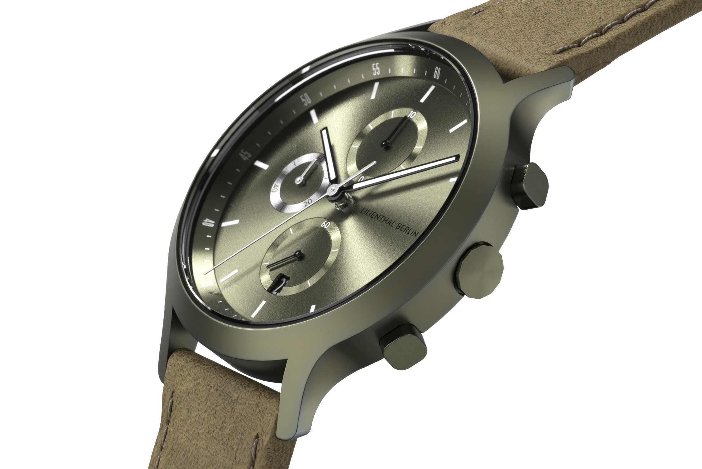 Chronograph Terra - Leder Khaki