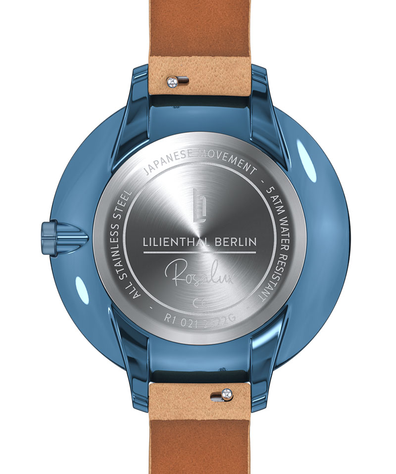 Rosalux Sky Blue - Leder Hellbraun
