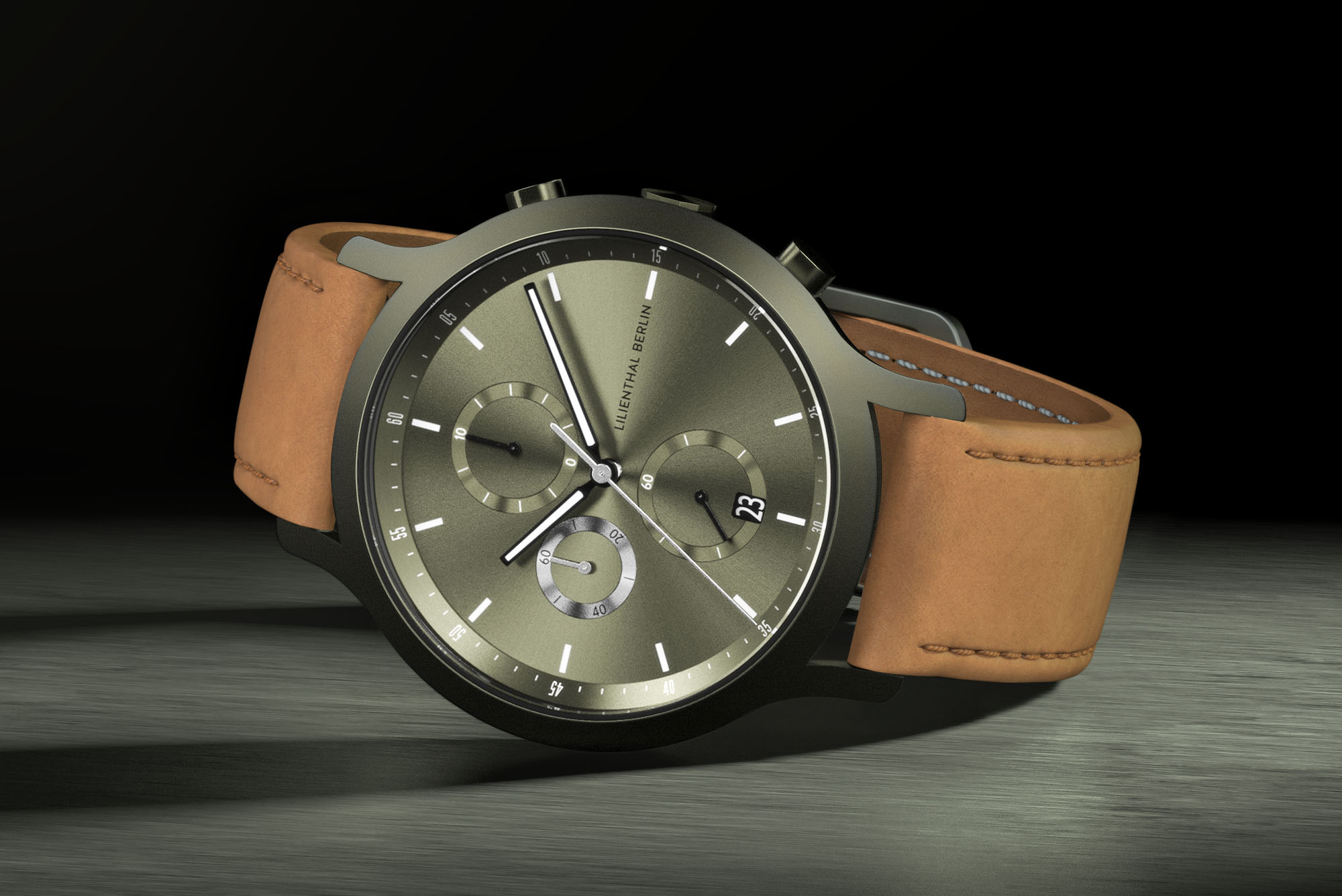 Chronograph Terra - Leder Hellbraun